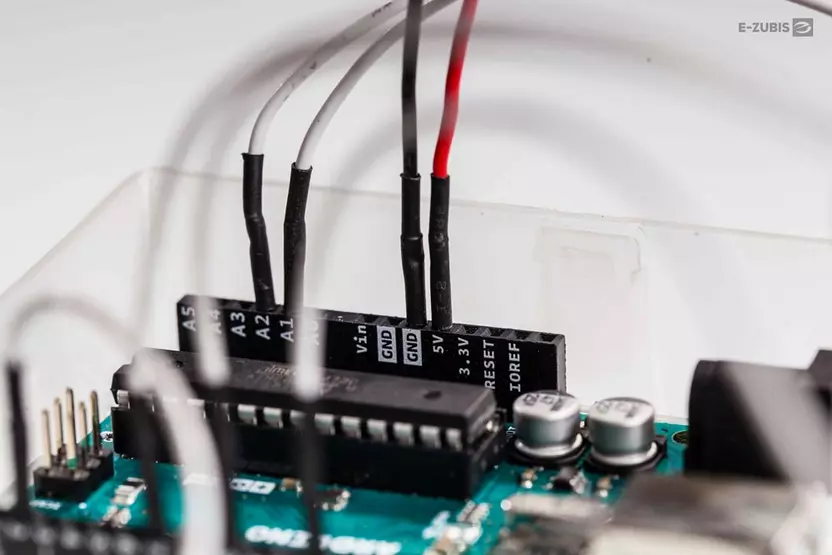 Audio Controller wird mit Arduino verbunden